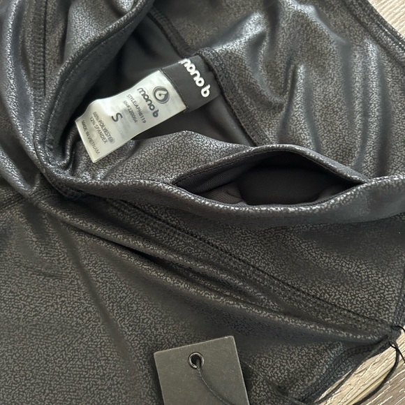 NWT! Mono B Faux Pebble Leather Leggings - Picture 5 of 5